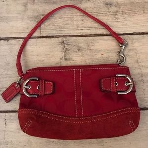 Coach Red Wristlet